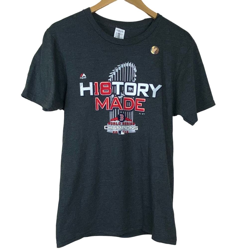Boston Red Sox 2018 World Series History Made SS T-Shirt NEW  Size S